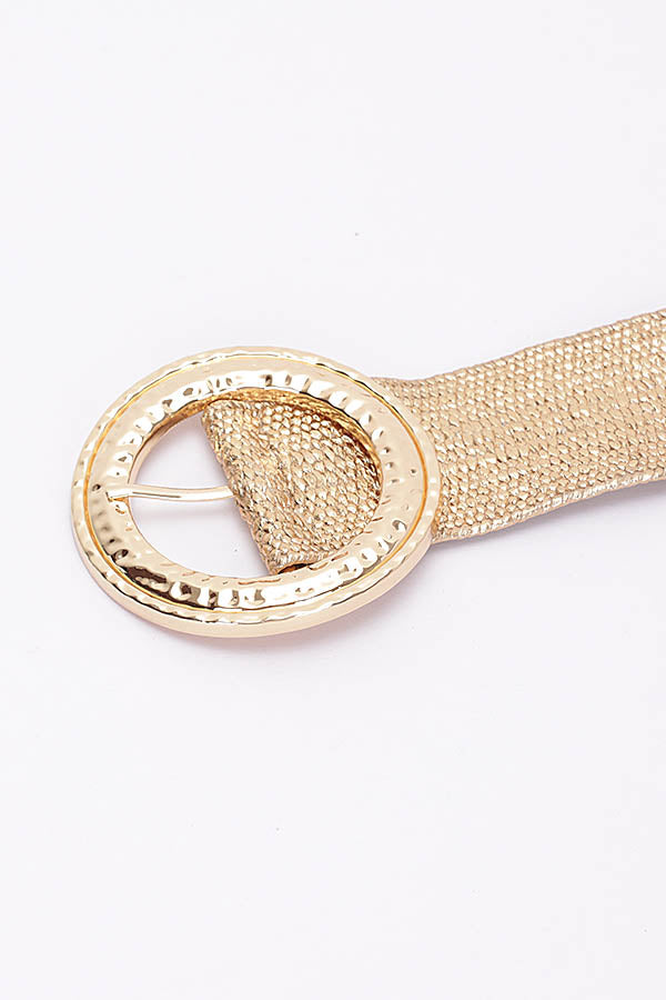 6-Piece Set of Hammered Gold Metal Stretch Plus Size Belts