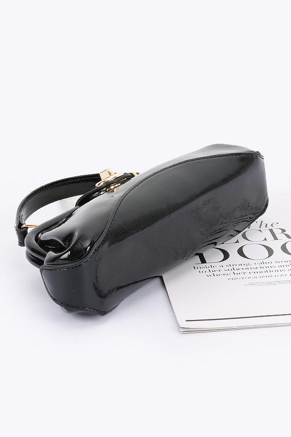 Red Enamel Faux Leather Party Clutch - Pack of 3