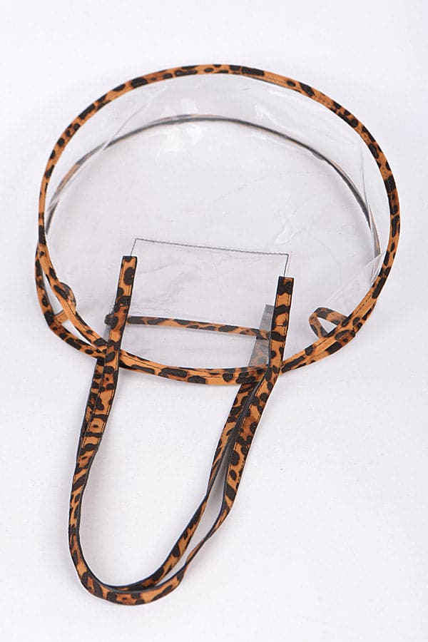 Pack of 3 Animal - Inspired Leopard - Print Clear Clutches