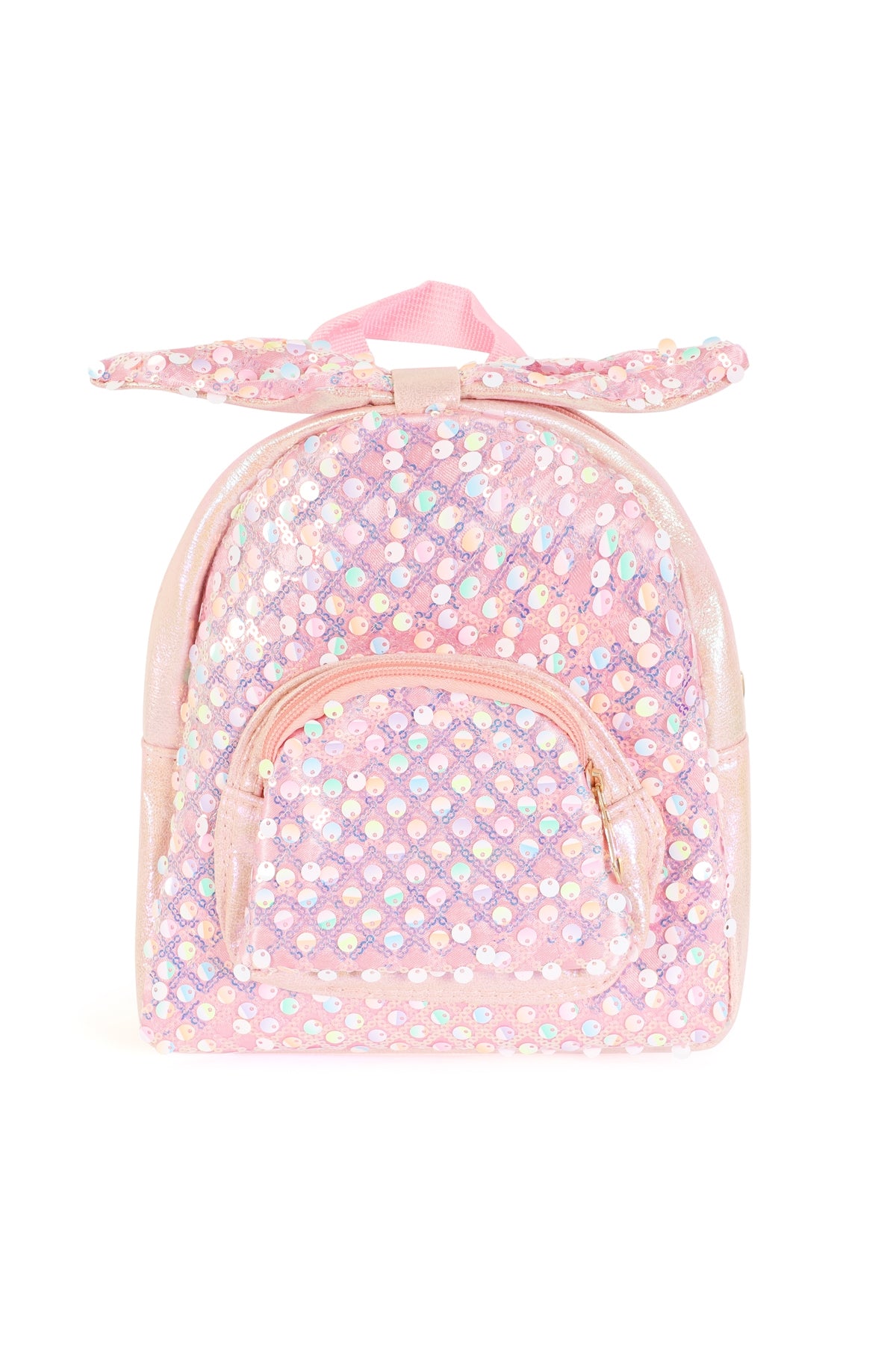Adorable Sequin Ribbon Glitter Pink Backpacks for Kids - Set of 6