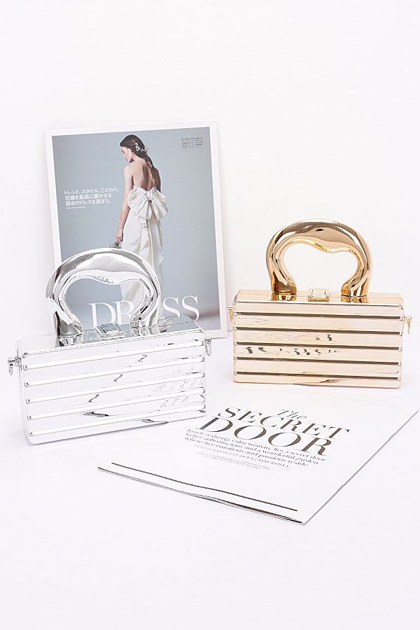 Set of Three 5836 Gold Metallic Acrylic Bags