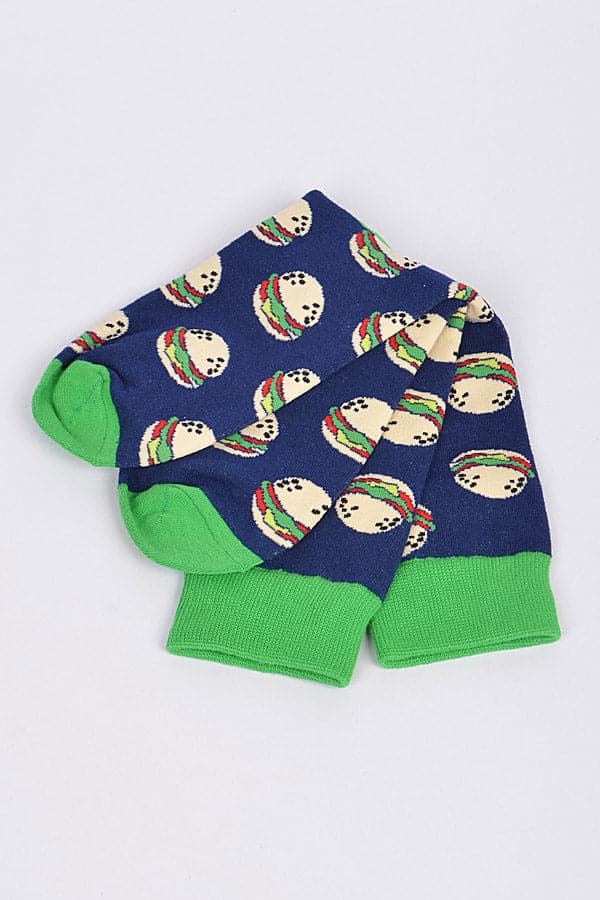 Pack of 6 Navy-colored 9038 Hamburger Socks