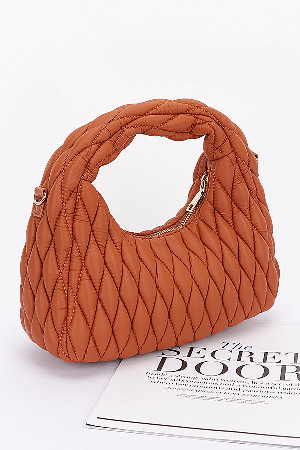 Black Quilted Faux Leather Hobo Bags - Pack of 3