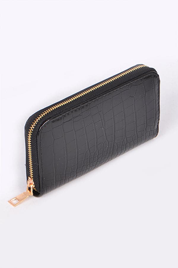 Brown Faux Crocodile Skin Wallet - Pack of 3