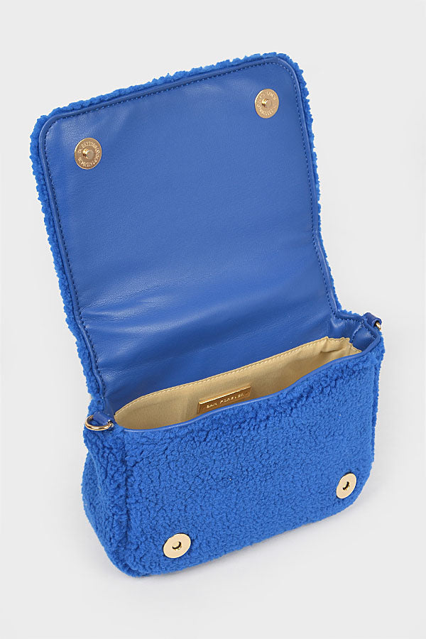 Set of Three 7355 Green Faux Fur Top Handle Clutch Bags
