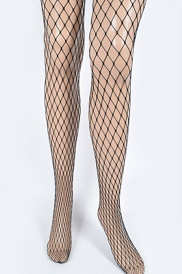 Pack of 6 Elegant 1218 White Net Stockings