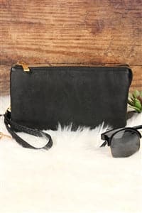 Set of 6 Ivory Faux Leather Crossbody Wristlet Bags