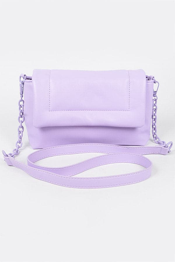 Set of Three 8645 Lavender Faux Leather Shoulder Bags