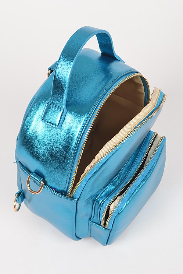 Set of Three 7111 Fuchsia Metallic Backpacks