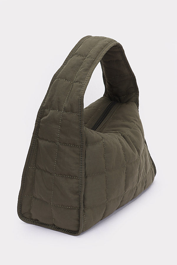 Brown 3711 Quilted Nylon Shoulder Bags - Pack of 3