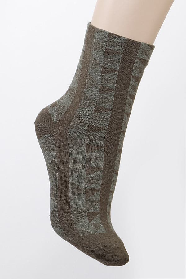 Pack of 6 Olive-Colored 702 Crew Socks