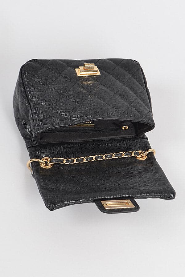 Pack of 3 Black and Gold Faux Leather Bags