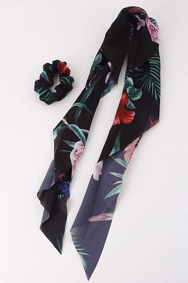 Pack of 6 - 142 Black Floral Hair Bands