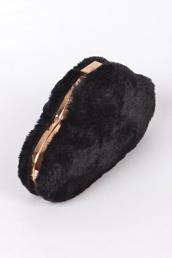 Set of 3 Stylish 8426 Yellow Car - Inspired Faux Fur Clutches