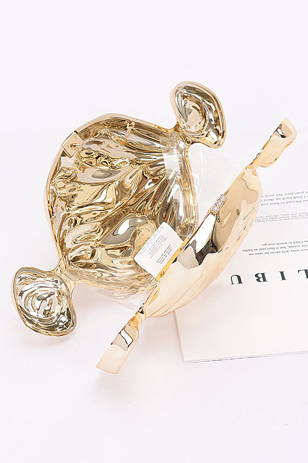 Set of 3 Gold-Toned 8446 Acrylic Case Bags