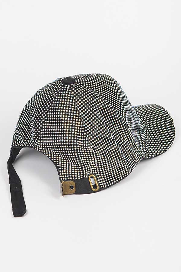 1971 Style Black Ab Rhinestone Caps - Pack of 6