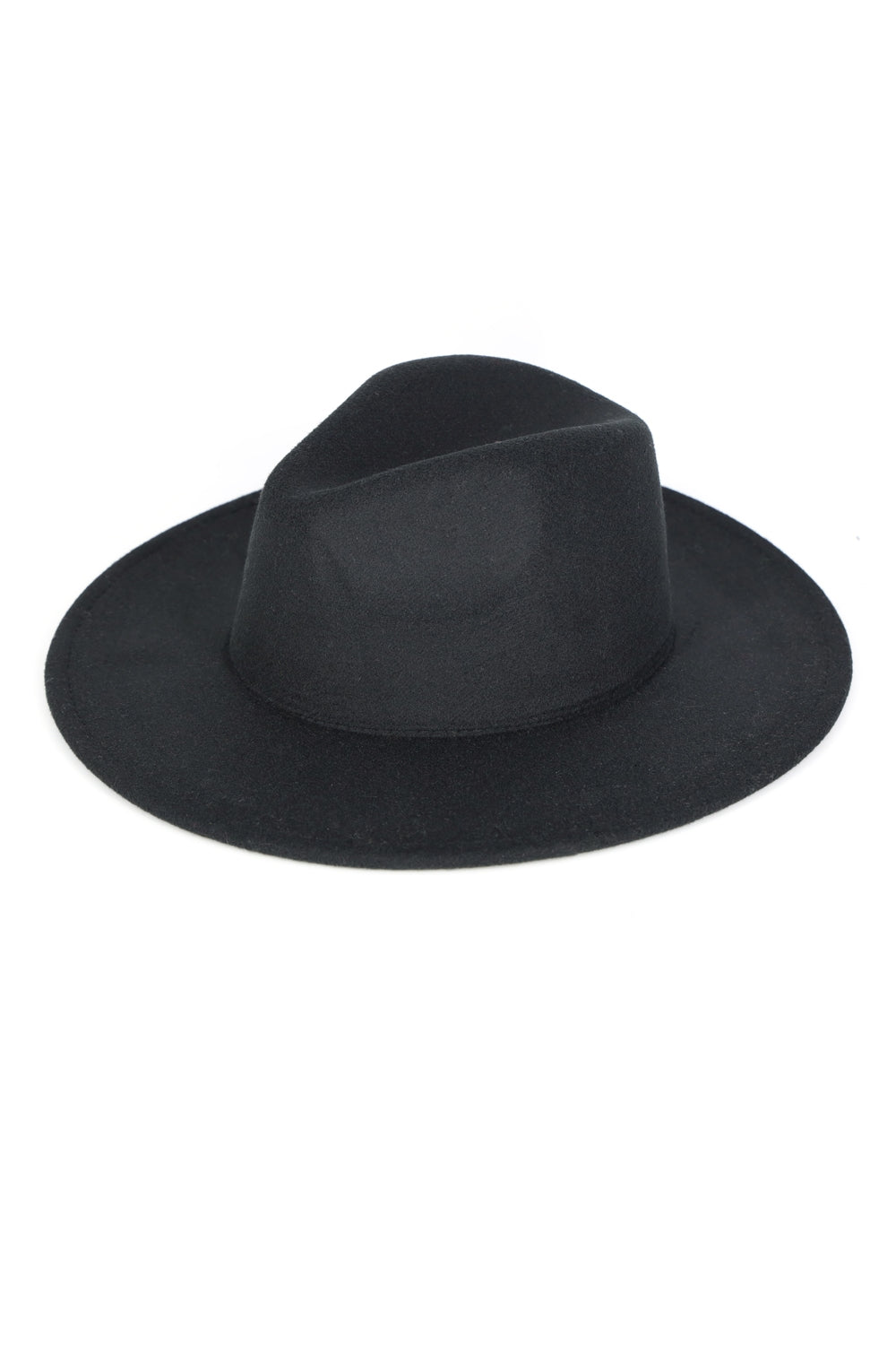 Pack of 6 Solid Black Panama-Style Hats for Fashionable Wear