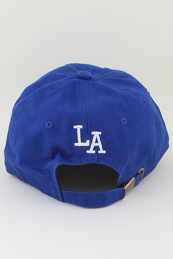 Set of 6 Cobalt - Colored LA Classic Caps for Everyday Wear