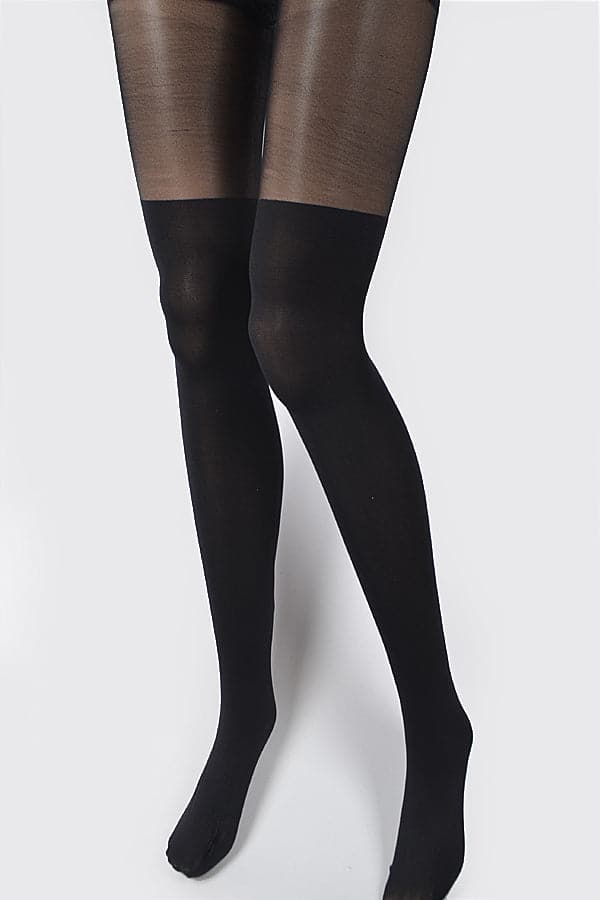 Fashionable Black Premium Tights - Pack of Six (8358 Model)