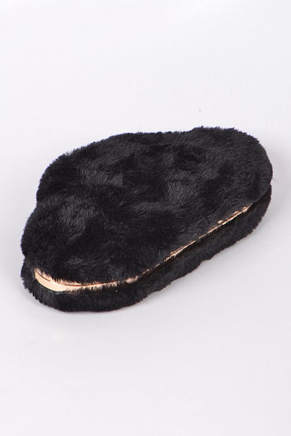 Set of 3 Stylish 8426 Yellow Car - Inspired Faux Fur Clutches
