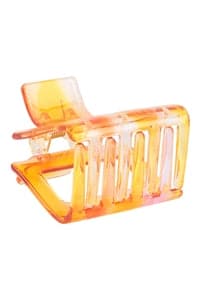 Yellow Dye Resin Square Hair Claw Pins - A Pack of 12 Pieces of Stylish Hair Accessories
