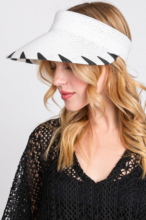 Set of 6 Handmade Beige Sun Visors - Model 8610