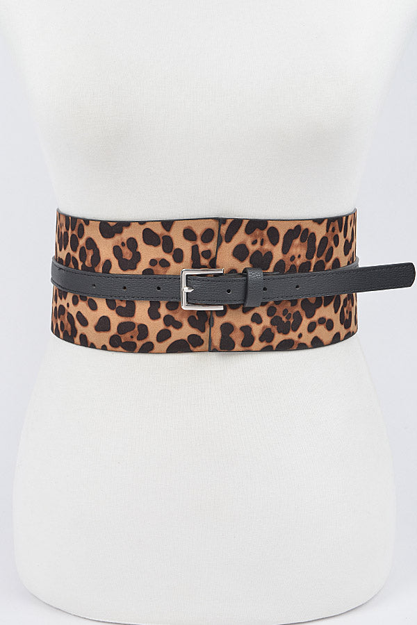 Pack of 6 Leopard Print Leo Corset Belts