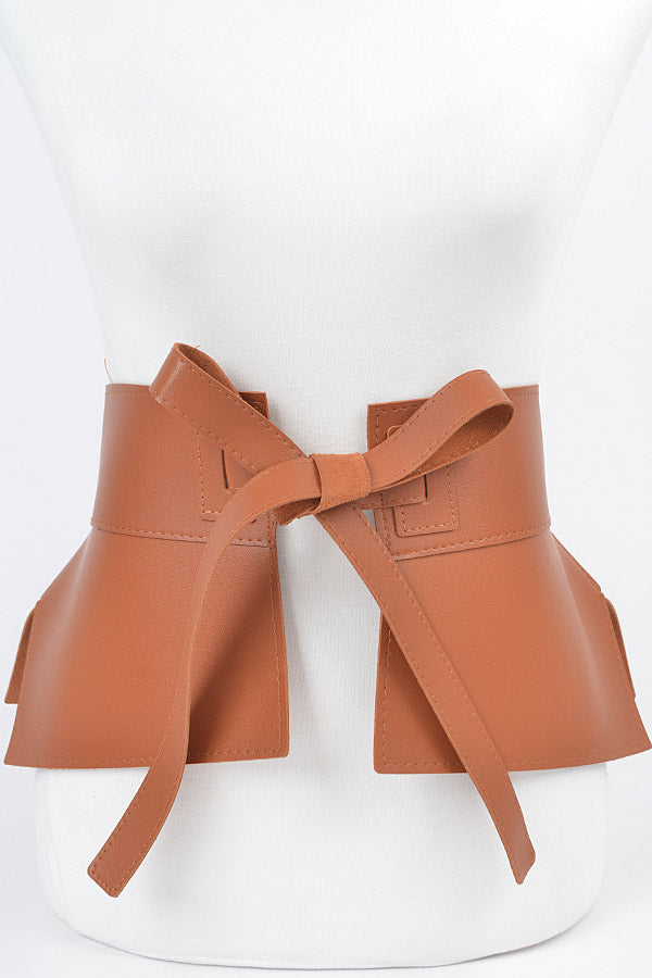 6-Pack of 9578 Camel Faux Leather Skirt Belts