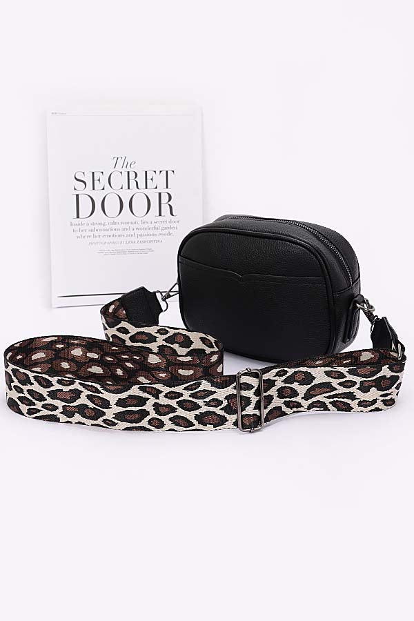 Set of 3 Faux Leather Camera Bags in Classic Black Color
