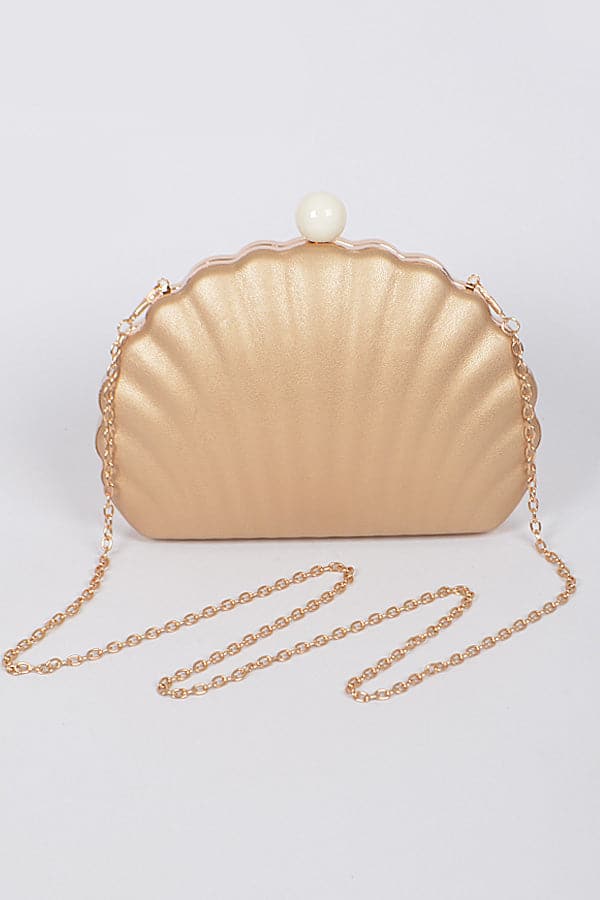 Set of 3 Stunning 7426 Gold Sea Shell Clutches