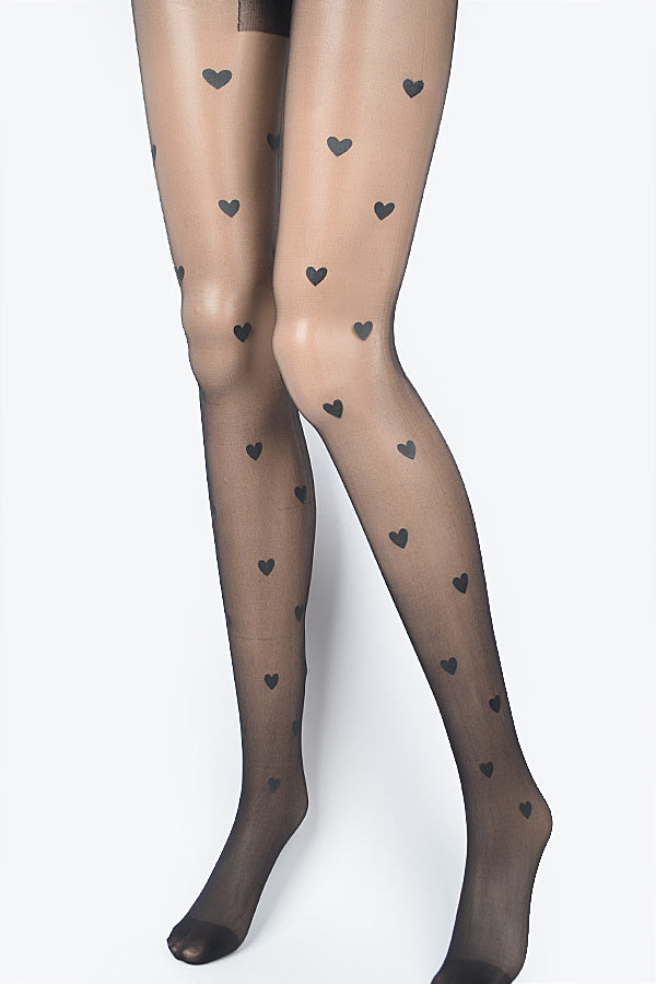 Pack of 6 Black Fashion Panty Stockings - Model 6268