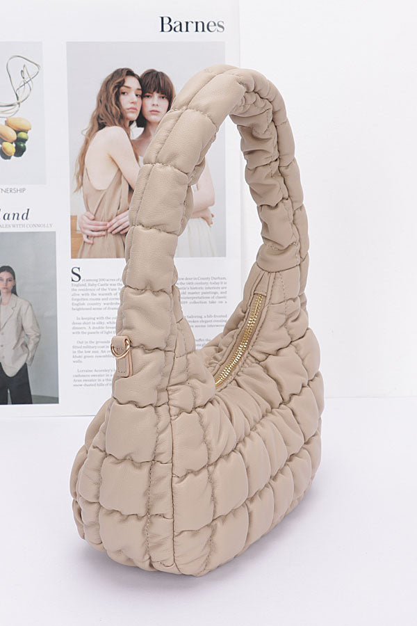 Pack of 3 Quilted Hobo Camel - Style Bags