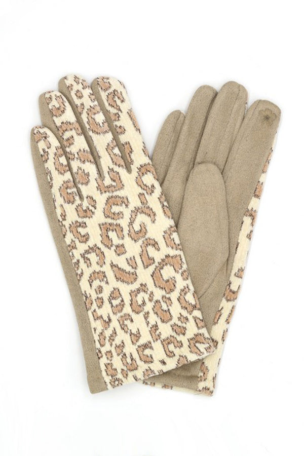 Ivory 4600 Gloves - Pack of 6 with Lurex Leopard Pattern
