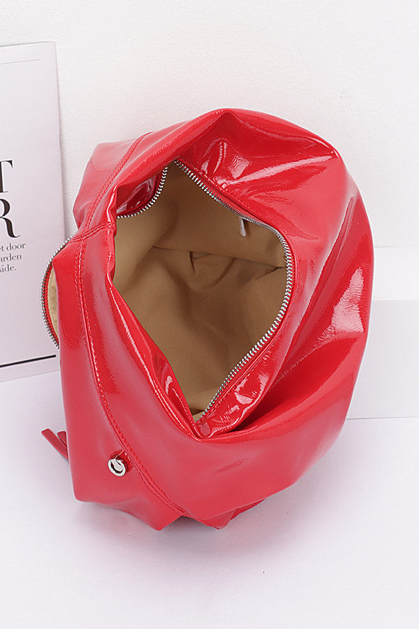 Red Patent Leather Hobo Bag - Pack of Three