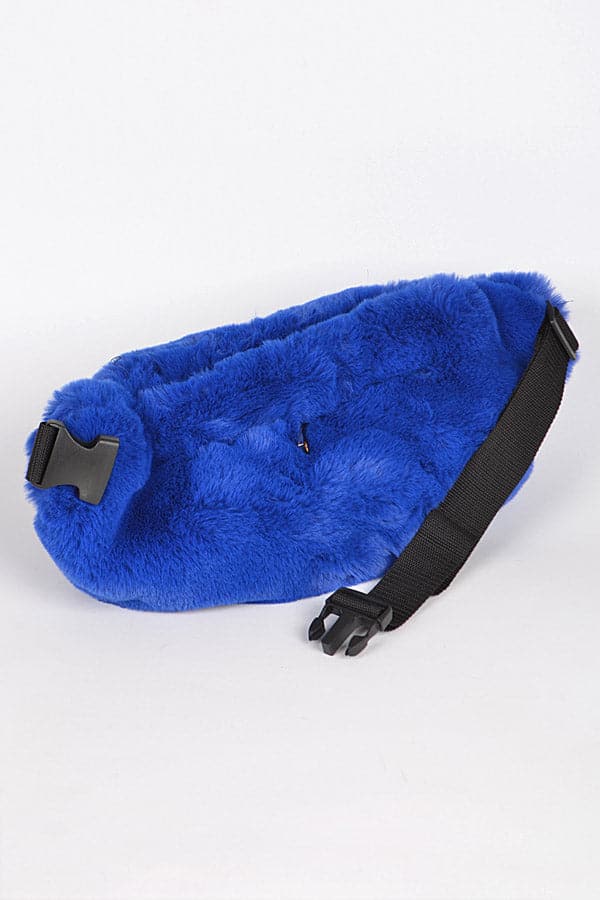 Trendy Yellow Faux Fur Fanny Pack - Set of 3