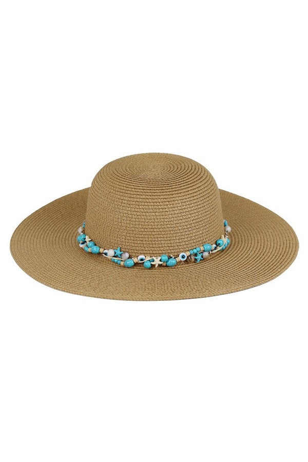 Pack of 6 Taupe 9510 Straw Sun Hats