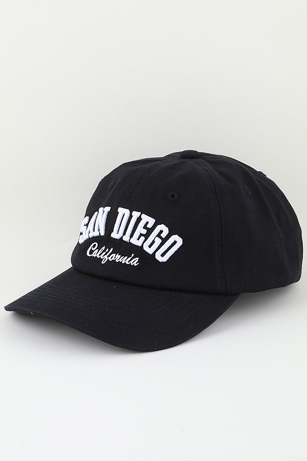 Set of 6 Classic Black San Diego Caps