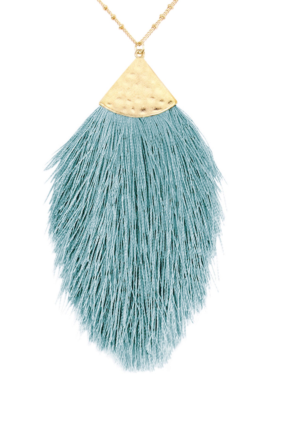 Set of 6 Blue Tassel Pendant Necklaces for Fashion Lovers