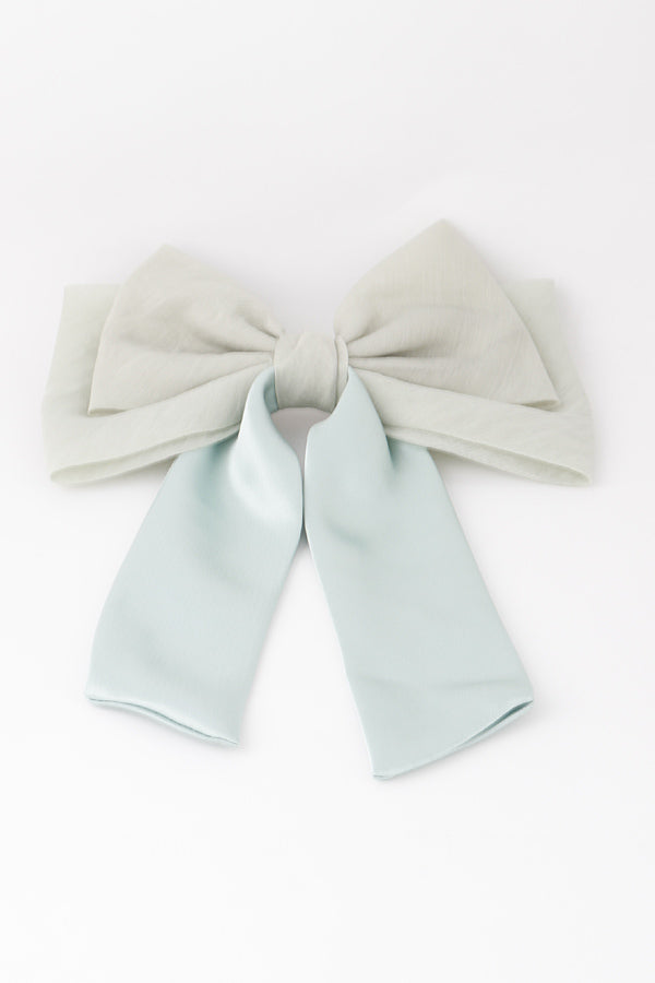 Pack of 6 - 8768 Mint Watercolor Ribbon Hair Clips