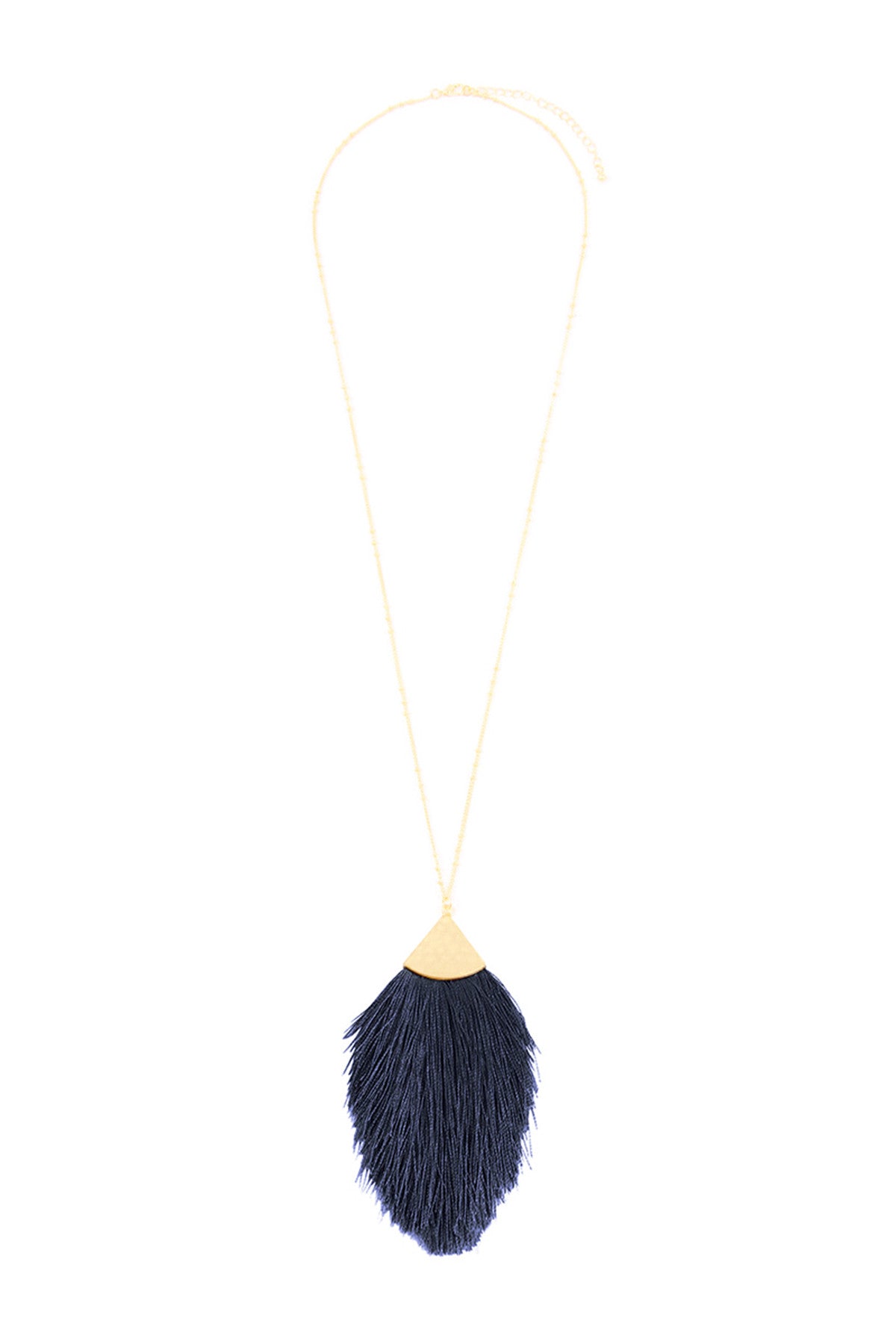 Set of 6 Navy Blue Tassel Pendant Necklaces for Fashion Accessories