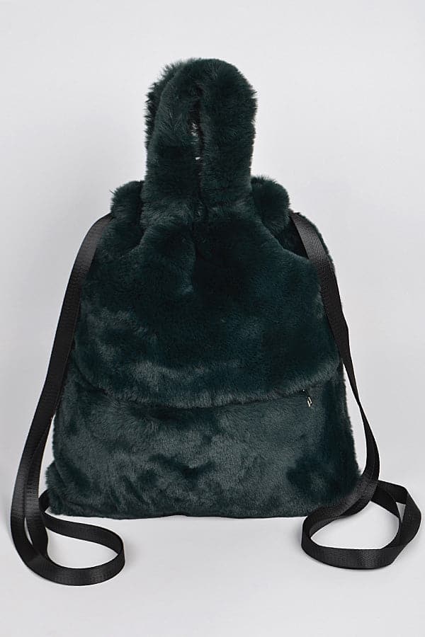 Set of 3 Multi - Use 8896 Green Fur Backpacks