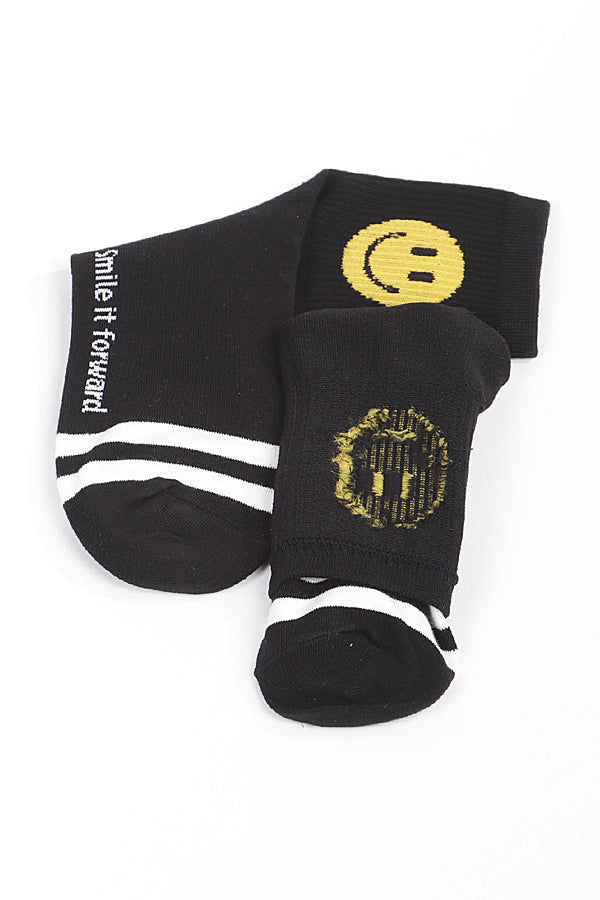 Pack of 6 Crew Socks in White and Yellow Shades