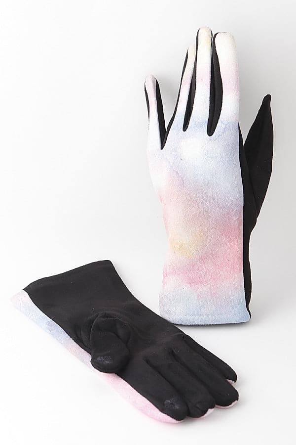 Set of 6 Luxury Faux Fur Gloves in Blue Color - 451