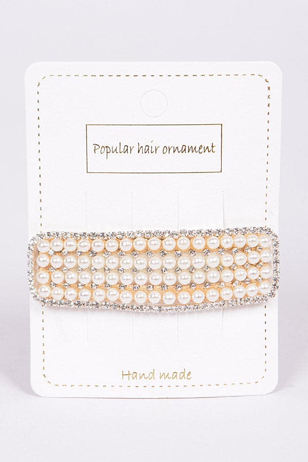 Pack of 6 Stunning 0528 Gold Rhinestone and Pearl Combo Hairpins