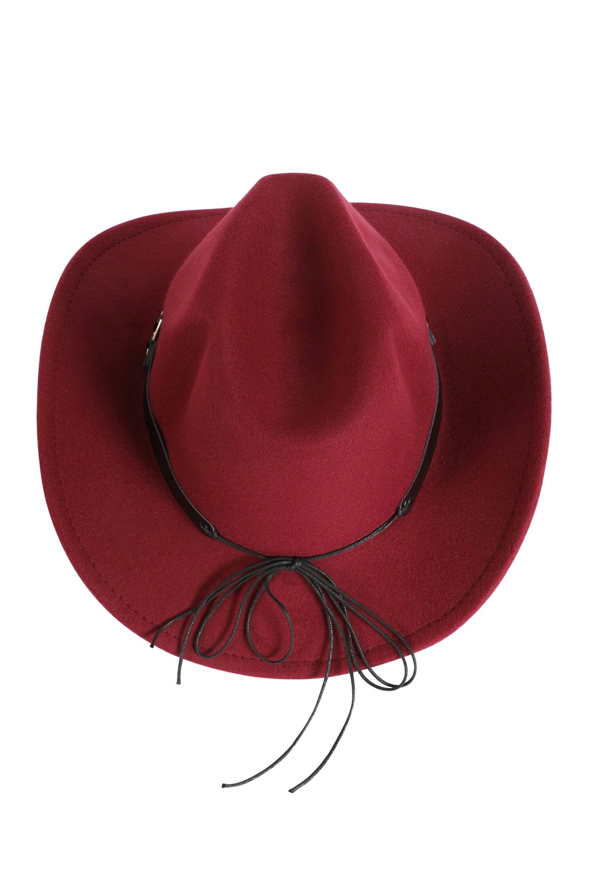 Burgundy Fedora Classic Tribal Band Hats - Set of 6