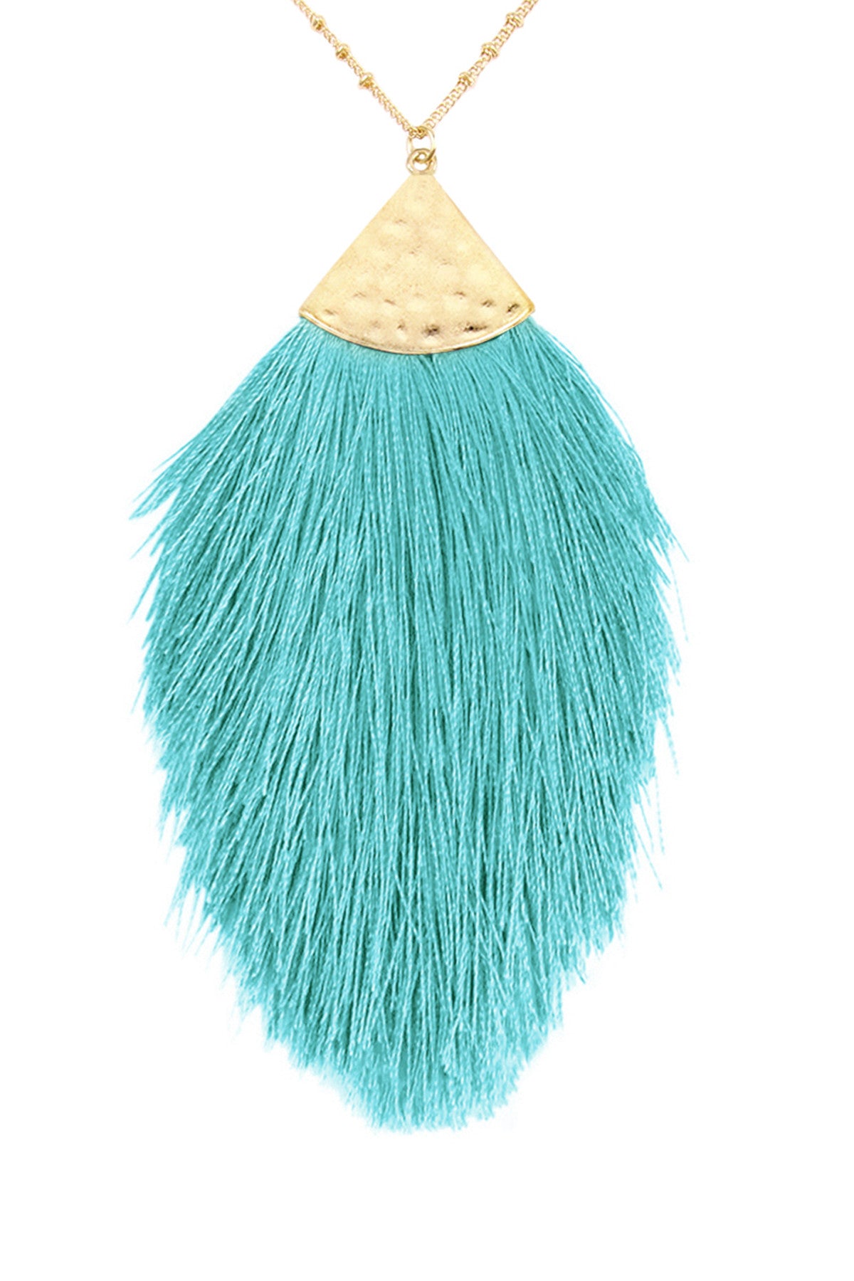 Pack of 6 Light Blue Tassel Style Pendant Necklaces for Fashion Accessorizing