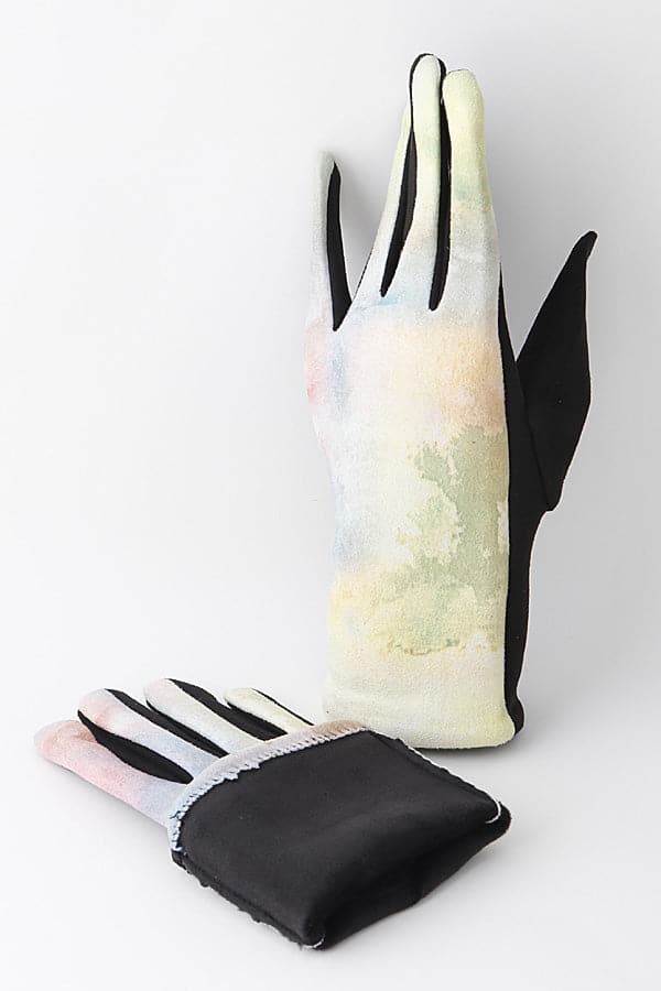 Pack of 6 Luxury 451 Green Faux Fur Gloves