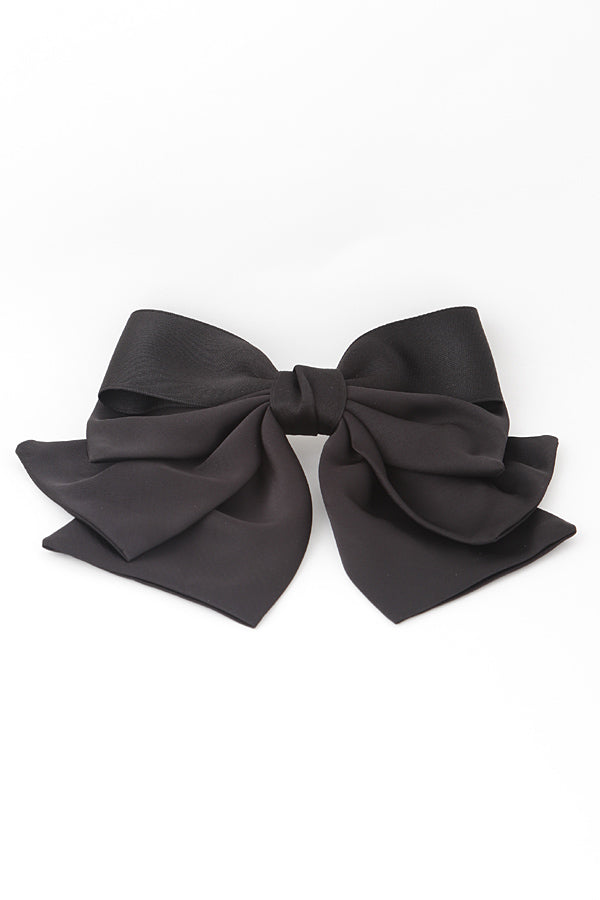Pack of 6 Descending Ribbon Hair Clips in Black Color (Style 9768)