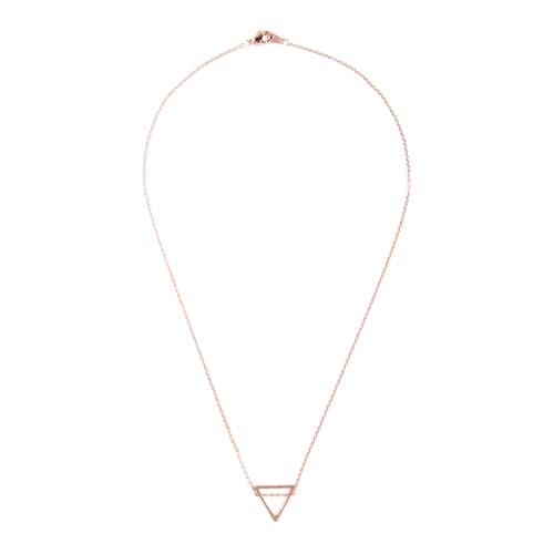 Rose Gold Triangular Pendant Necklaces - Pack of 6 Stylish Designs