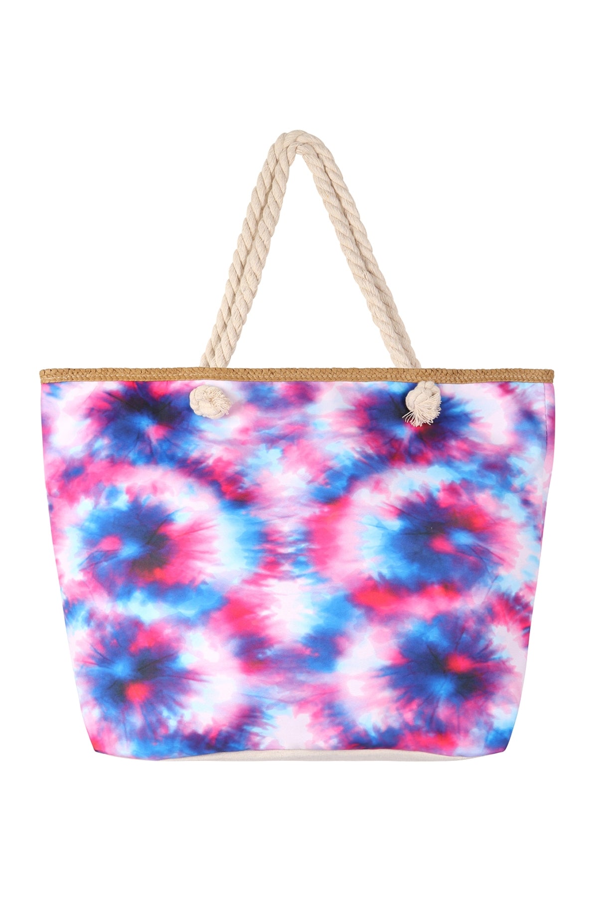 Multicolored Tie - Dye Style Polyester Tote Bags - Set of Six